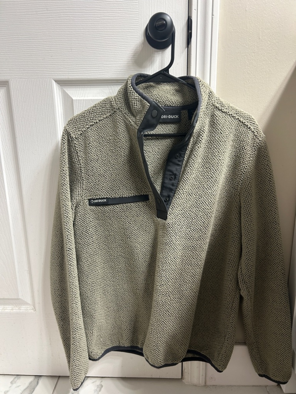 Women's Grey Pullover Sherpa Hoodie